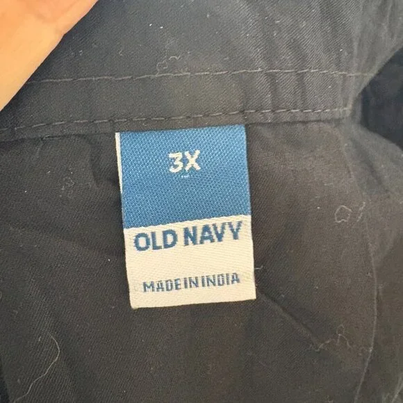 NWT Old Navy Mini Shirt Dress Black 100% Cotton - Picture 8 of 11